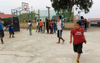 Refugee children at play