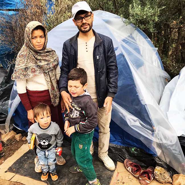 Samos Refugee Family