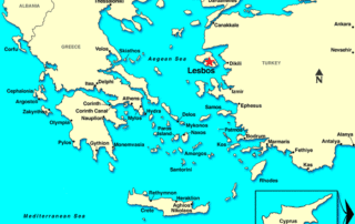 Map of Lesbos