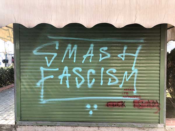 Stop Fascism Grafitti